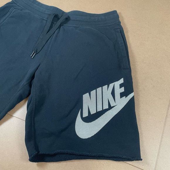 Nike Mens Black Fleece Sweat Shorts sz L Lounge Cotton - Picture 2 of 9